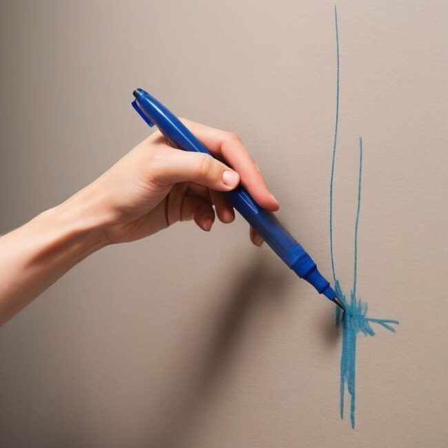 Co użyć do zmywania długopisu z malowanej ściany