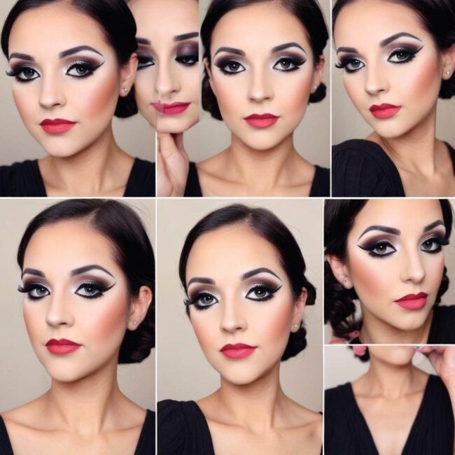 Konturowanie twarzy w stylu vintage