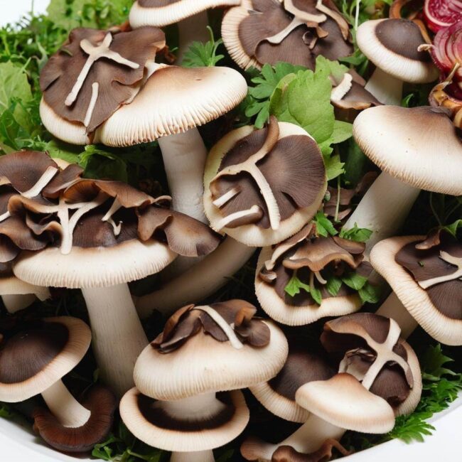 Sałatka z pieczarkami i orzechami