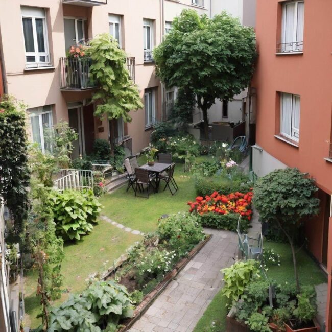 Tarasowe ogrody przy mieszkania